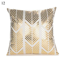 Load image into Gallery viewer, Beautiful Gold Print Pillow Cover Home Cotton Modern Decorative Pillowcase Gold Cushion Cases Decorative Cushions For Sofa Seat Covers Pillow Case
