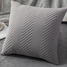 Load image into Gallery viewer, Beautiful Quilted Pillowcase Throw Pillow Covers Home Decor Velvet Square Throw Pillow Covers Decoration Pillow Cushion Sofa Living Room Simple Decorative Cushion Cover 45x45CM
