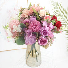 Load image into Gallery viewer, Beautiful Silk Hydrangeas Artificial Wedding Flowers For Bride Hand Silk Blooming Peony Fake Flowers Home Decoration
