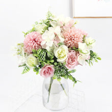 Load image into Gallery viewer, Beautiful Silk Hydrangeas Artificial Wedding Flowers For Bride Hand Silk Blooming Peony Fake Flowers Home Decoration
