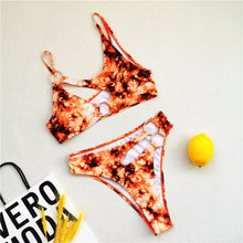 Load image into Gallery viewer, Beautiful Women Bikini Bathing Suit Cut Out Swimwear Chain Ring Swimming Suit For Women Two Piece Swimsuit Women Tight Summer Swimwear Bikini Glamorous String Bra Swimsuit Beach Wear
