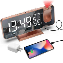 Load image into Gallery viewer, Bedroom Projection Digital Alarm Clock
