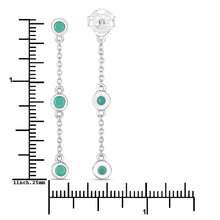 Load image into Gallery viewer, 0.60 Carat Genuine Emerald .925 Sterling Silver Earrings
