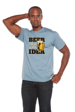 Load image into Gallery viewer, Beer Idea Men's Bamboo Viscose/Organic Cotton Short Sleeve Graphic T-Shirt
