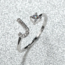 Load image into Gallery viewer, Popular Fashion Silvery AZ Letter Ring Initials Wedding Love Couple Rings Bridesmaid Gift
