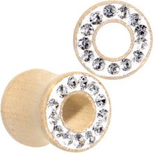 Load image into Gallery viewer, 0G Clear Gem Organic Maple Wood Saddle Plug Set

