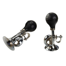 Load image into Gallery viewer, Bicycle Air Horn Safety Bell Ring Handlebar Bicycle Accessories Mountain Road Bike Cycling Loud Bells Alloy Trumpet Honking Bike Horn For Adults Classic Bugle Horn Metal Squeeze Horn For Golf Cart Fits All Bicycle Handle Bar Loud Sounds
