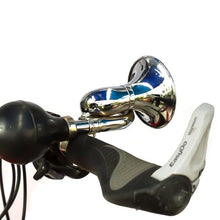 Load image into Gallery viewer, Bicycle Air Horn Safety Bell Ring Handlebar Bicycle Accessories Mountain Road Bike Cycling Loud Bells Alloy Trumpet Honking Bike Horn For Adults Classic Bugle Horn Metal Squeeze Horn For Golf Cart Fits All Bicycle Handle Bar Loud Sounds
