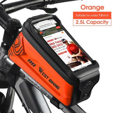 Load image into Gallery viewer, Bicycle Bag Phone Bag Waterproof Front Frame Cycling Bag Sensitive Touch Screen Road Bike Bag Bicycle Phone Bag Bike Phone Holder EVA Waterproof Handlebar Bag With Sensitive Bike Phone Front Frame Bag Bicycle Bag Phone Mount Top Tube Bag Bike 6.0-7.4 Inch
