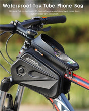 Load image into Gallery viewer, Bicycle Bag Phone Bag Waterproof Front Frame Cycling Bag Sensitive Touch Screen Road Bike Bag Bicycle Phone Bag Bike Phone Holder EVA Waterproof Handlebar Bag With Sensitive Bike Phone Front Frame Bag Bicycle Bag Phone Mount Top Tube Bag Bike 6.0-7.4 Inch
