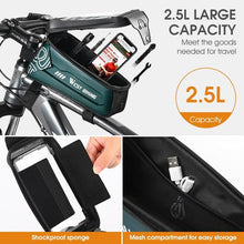 Load image into Gallery viewer, Bicycle Bag Phone Bag Waterproof Front Frame Cycling Bag Sensitive Touch Screen Road Bike Bag Bicycle Phone Bag Bike Phone Holder EVA Waterproof Handlebar Bag With Sensitive Bike Phone Front Frame Bag Bicycle Bag Phone Mount Top Tube Bag Bike 6.0-7.4 Inch
