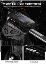 Load image into Gallery viewer, Bicycle Bag Phone Bag Waterproof Front Frame Cycling Bag Sensitive Touch Screen Road Bike Bag Bicycle Phone Bag Bike Phone Holder EVA Waterproof Handlebar Bag With Sensitive Bike Phone Front Frame Bag Bicycle Bag Phone Mount Top Tube Bag Bike 6.0-7.4 Inch
