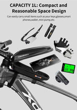 Load image into Gallery viewer, Bicycle Bag Phone Bag Waterproof Front Frame Cycling Bag Sensitive Touch Screen Road Bike Bag Bicycle Phone Bag Bike Phone Holder EVA Waterproof Handlebar Bag With Sensitive Bike Phone Front Frame Bag Bicycle Bag Phone Mount Top Tube Bag Bike 6.0-7.4 Inch

