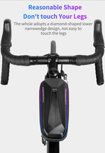 Load image into Gallery viewer, Bicycle Bag Phone Bag Waterproof Front Frame Cycling Bag Sensitive Touch Screen Road Bike Bag Bicycle Phone Bag Bike Phone Holder EVA Waterproof Handlebar Bag With Sensitive Bike Phone Front Frame Bag Bicycle Bag Phone Mount Top Tube Bag Bike 6.0-7.4 Inch
