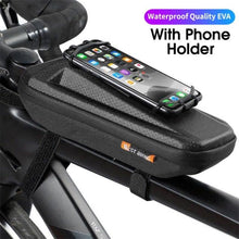 Load image into Gallery viewer, Bicycle Bag Phone Bag Waterproof Front Frame Cycling Bag Sensitive Touch Screen Road Bike Bag Bicycle Phone Bag Bike Phone Holder EVA Waterproof Handlebar Bag With Sensitive Bike Phone Front Frame Bag Bicycle Bag Phone Mount Top Tube Bag Bike 6.0-7.4 Inch
