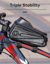 Load image into Gallery viewer, Bicycle Bag Phone Bag Waterproof Front Frame Cycling Bag Sensitive Touch Screen Road Bike Bag Bicycle Phone Bag Bike Phone Holder EVA Waterproof Handlebar Bag With Sensitive Bike Phone Front Frame Bag Bicycle Bag Phone Mount Top Tube Bag Bike 6.0-7.4 Inch
