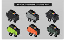 Load image into Gallery viewer, Bicycle Bag Phone Bag Waterproof Front Frame Cycling Bag Sensitive Touch Screen Road Bike Bag Bicycle Phone Bag Bike Phone Holder EVA Waterproof Handlebar Bag With Sensitive Bike Phone Front Frame Bag Bicycle Bag Phone Mount Top Tube Bag Bike 6.0-7.4 Inch
