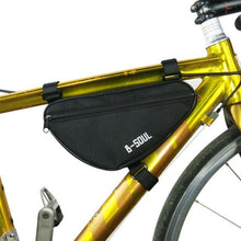 Load image into Gallery viewer, Bicycle Bag Waterproof Bike Triangle Bag Storage Mobile Phone Cycling Bag Bike Tube Pouch Holder Accessories Bike Frame Storage Bag Water Resistant Cycling Handlebar Top Tube Bag Under Seat Pouch Strap-On Adjustable Install Position
