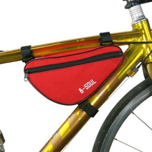 Load image into Gallery viewer, Bicycle Bag Waterproof Bike Triangle Bag Storage Mobile Phone Cycling Bag Bike Tube Pouch Holder Accessories Bike Frame Storage Bag Water Resistant Cycling Handlebar Top Tube Bag Under Seat Pouch Strap-On Adjustable Install Position

