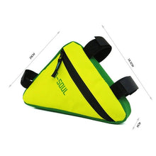Load image into Gallery viewer, Bicycle Bag Waterproof Bike Triangle Bag Storage Mobile Phone Cycling Bag Bike Tube Pouch Holder Accessories Bike Frame Storage Bag Water Resistant Cycling Handlebar Top Tube Bag Under Seat Pouch Strap-On Adjustable Install Position
