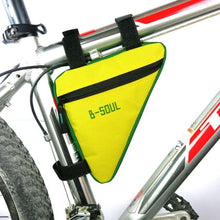 Load image into Gallery viewer, Bicycle Bag Waterproof Bike Triangle Bag Storage Mobile Phone Cycling Bag Bike Tube Pouch Holder Accessories Bike Frame Storage Bag Water Resistant Cycling Handlebar Top Tube Bag Under Seat Pouch Strap-On Adjustable Install Position
