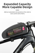 Load image into Gallery viewer, Bicycle Bag Waterproof Cycling Top Front Tube Frame Bag Large Capacity Road Bicycle Black Bike Accessories Top Tube Bike Bag Waterproof Bike Front Frame Bike Bag Bicycle Top Tube Bag Cycling Accessories
