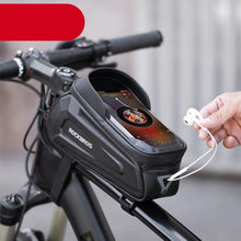 Load image into Gallery viewer, Bicycle Bag Waterproof Touch Screen Cycling Bag Top Front Tube Frame Road Bike Bag 6.5 Phone Case Bike Accessories Bike Phone Top Tube Bag Bicycle Front Frame Storage Bag Cell Phone Mount Holder Bag Case With Touch Screen Waterproof
