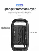 Load image into Gallery viewer, Bicycle Bag Waterproof Touch Screen Cycling Bag Top Front Tube Frame Road Bike Bag 6.5 Phone Case Bike Accessories Bike Phone Top Tube Bag Bicycle Front Frame Storage Bag Cell Phone Mount Holder Bag Case With Touch Screen Waterproof
