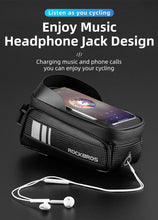 Load image into Gallery viewer, Bicycle Bag Waterproof Touch Screen Cycling Bag Top Front Tube Frame Road Bike Bag 6.5 Phone Case Bike Accessories Bike Phone Top Tube Bag Bicycle Front Frame Storage Bag Cell Phone Mount Holder Bag Case With Touch Screen Waterproof
