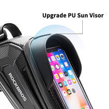 Load image into Gallery viewer, Bicycle Bag Waterproof Touch Screen Cycling Bag Top Front Tube Frame Road Bike Bag 6.5 Phone Case Bike Accessories Bike Phone Top Tube Bag Bicycle Front Frame Storage Bag Cell Phone Mount Holder Bag Case With Touch Screen Waterproof
