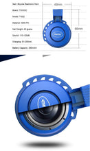 Load image into Gallery viewer, Bicycle Electronic Bell Scooter Siren Trumpet Alarm USB Charge Cycling Audio Warning Alert Safety Riding Mini Bicycle Horn Loud USB Rechargeable Handlebar Cycling Alarm Alert Ring For Mountain Bike
