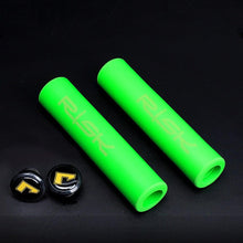 Load image into Gallery viewer, Bicycle Handlebar Cover Silicone Non Slip Bike Handle End Grips Bicycle Parts Soft Sponge Non-Slip Bicycle Handle With End Holding Shock Resistance Absorbent Comfortable Bike Accessories

