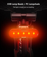 Load image into Gallery viewer, Bicycle Lights Waterproof Riding Rear Light Usb Rechargeable Mountain Bike Headlight Cycling Light Tail-Lamp Bright Bicycle Rear Cycling Safety Flashlight

