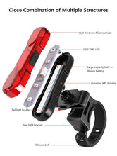 Load image into Gallery viewer, Bicycle Lights Waterproof Riding Rear Light Usb Rechargeable Mountain Bike Headlight Cycling Light Tail-Lamp Bright Bicycle Rear Cycling Safety Flashlight

