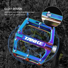 Load image into Gallery viewer, Bicycle pedals Ultralight Aluminum Alloy Colorful Hollow Anti-Skid Bearing Mountain Bike Foot pedal Pedals Aluminum Road Bike Pedals Sealed Bearing Bicycle Lightweight Platform Flat Pedals For Road Bikes
