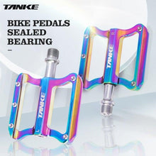 Load image into Gallery viewer, Bicycle pedals Ultralight Aluminum Alloy Colorful Hollow Anti-Skid Bearing Mountain Bike Foot pedal Pedals Aluminum Road Bike Pedals Sealed Bearing Bicycle Lightweight Platform Flat Pedals For Road Bikes
