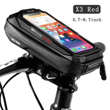Load image into Gallery viewer, Bicycle Touchscreen Front Frame Bag Phone Case With Double Zippers Cycling Bike Accessories Bike Bag Bike Phone Bag Bike Pouch Bicycle Front Frame Bag Waterproof Top Tube Handlebar Bag Bike Phone Mount Bag Cycling Storage Bag
