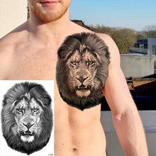 Load image into Gallery viewer, Big Black Tiger Tattoos Waterproof Leopard Tatoos Large Monster Body Arm Legs Tattoo Cool Tiger Face Temporary Tattoos For Women Men
