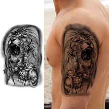 Load image into Gallery viewer, Big Black Tiger Tattoos Waterproof Leopard Tatoos Large Monster Body Arm Legs Tattoo Cool Tiger Face Temporary Tattoos For Women Men
