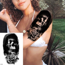 Load image into Gallery viewer, Big Black Tiger Tattoos Waterproof Leopard Tatoos Large Monster Body Arm Legs Tattoo Cool Tiger Face Temporary Tattoos For Women Men
