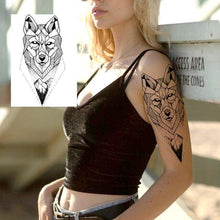 Load image into Gallery viewer, Big Black Tiger Tattoos Waterproof Leopard Tatoos Large Monster Body Arm Legs Tattoo Cool Tiger Face Temporary Tattoos For Women Men
