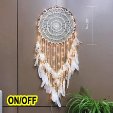 Load image into Gallery viewer, Big Dream Catcher Hanging/Light Decoration Dream Catcher Moon Dream Catcher Room Home Decor Dream Catcher Gifts For Mom Friends Women Girls Wall Decor Bedroom Decoration
