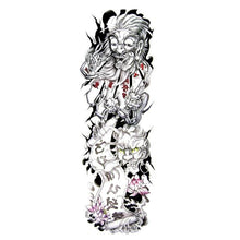 Load image into Gallery viewer, Big Realistic Tiger Tattoo Waterproof Temporary Dragon Flower Sticker Full Arm Large Size Sleeve Big Luxury Design For Mens
