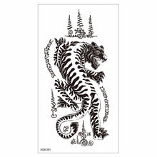 Load image into Gallery viewer, Big Tiger Lion Waterproof Temporary Sticker Tattoo Arm Legs Fake Tattoo Stickers For Adults Realistic Luxury Design For Mens Womens
