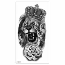 Load image into Gallery viewer, Big Tiger Lion Waterproof Temporary Sticker Tattoo Arm Legs Fake Tattoo Stickers For Adults Realistic Luxury Design For Mens Womens

