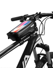 Load image into Gallery viewer, Bike Bag Frame Front Top Tube Waterproof Hard Shell Cycling Bag Touch Screen Phone Case Bicycle Accessories Bike Phone Mount Bag Cycling Waterproof Front Frame Top Tube Handlebar Bag With Touch Screen Holder Case
