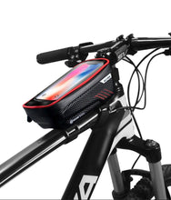 Load image into Gallery viewer, Bike Bag Frame Front Top Tube Waterproof Hard Shell Cycling Bag Touch Screen Phone Case Bicycle Accessories Bike Phone Mount Bag Cycling Waterproof Front Frame Top Tube Handlebar Bag With Touch Screen Holder Case
