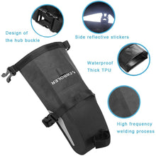 Load image into Gallery viewer, Bike Bag Waterproof Large Capacity Bicycle Bag Cycling Foldable Road Trunk Bike Packing Large Bike Bags Waterproof Bike Bag Under Seat Roll Up Cycling Rear Tail Pack Black 13L
