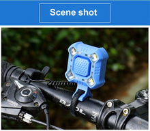 Load image into Gallery viewer, Bike Bell 4 Lamp Cycling Light 1200mAh Electric Horn Waterproof USB Charging Loud Alarm Security Bicycle Bell Bright Eyes Fully Waterproof Lumen Rechargeable Mountain Road Bike Headlight
