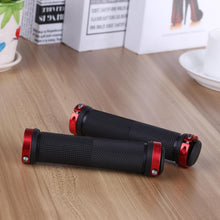 Load image into Gallery viewer, Bike Handlebar Cover Grips Anti-Slip Mountain Road Cycling Bike Bicycle Smooth Soft Rubber Handle Grip Lock Bar Non-Slip-Rubber Bicycle Handle Grip With Aluminum Lock Rubber Comfortable Bike Grips
